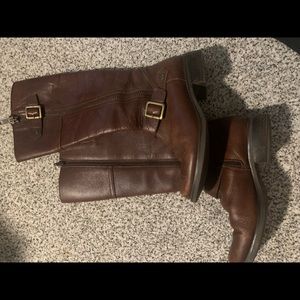 Brown riding boots